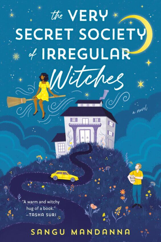 Blue and yellow cover of "The Very Secret Society of Irregular Witches"