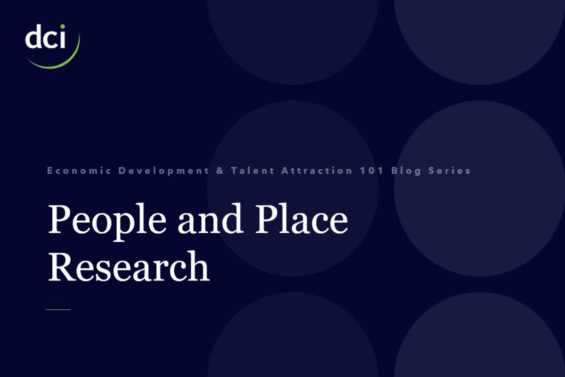 People and Place research dark blue and white blog series graphic