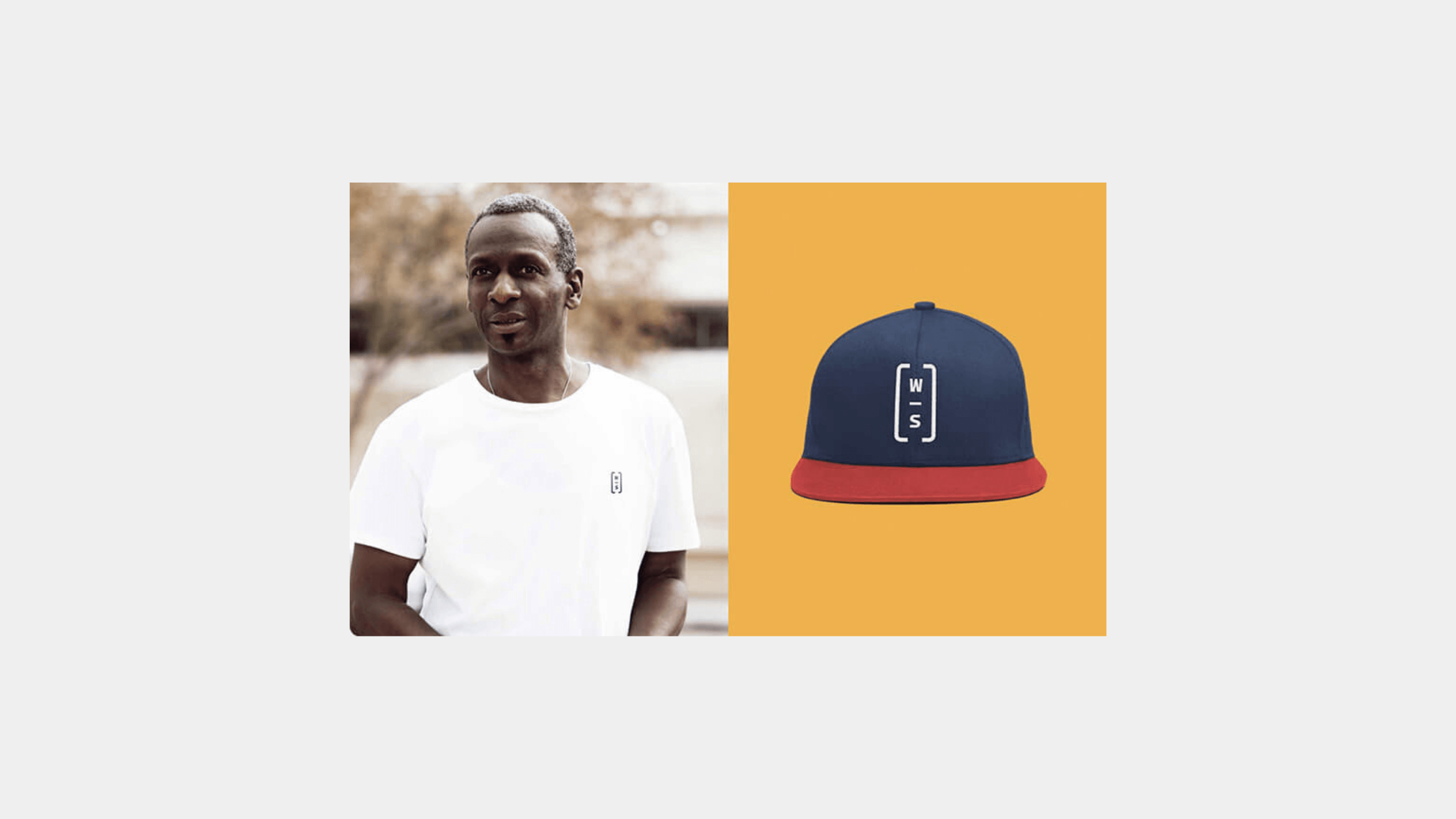 Hat and T-Shirt with new brand mocked-up.